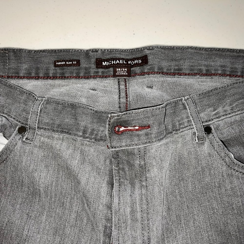 Michael Kors Grey Parker Slim Stretch jeans - perfect condition 36/34 mens